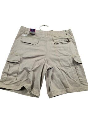 Bugle Boy Shorts Mens 40 Tan Cargo Outdoor Baggy Adjustable Tags Retro Flaw*